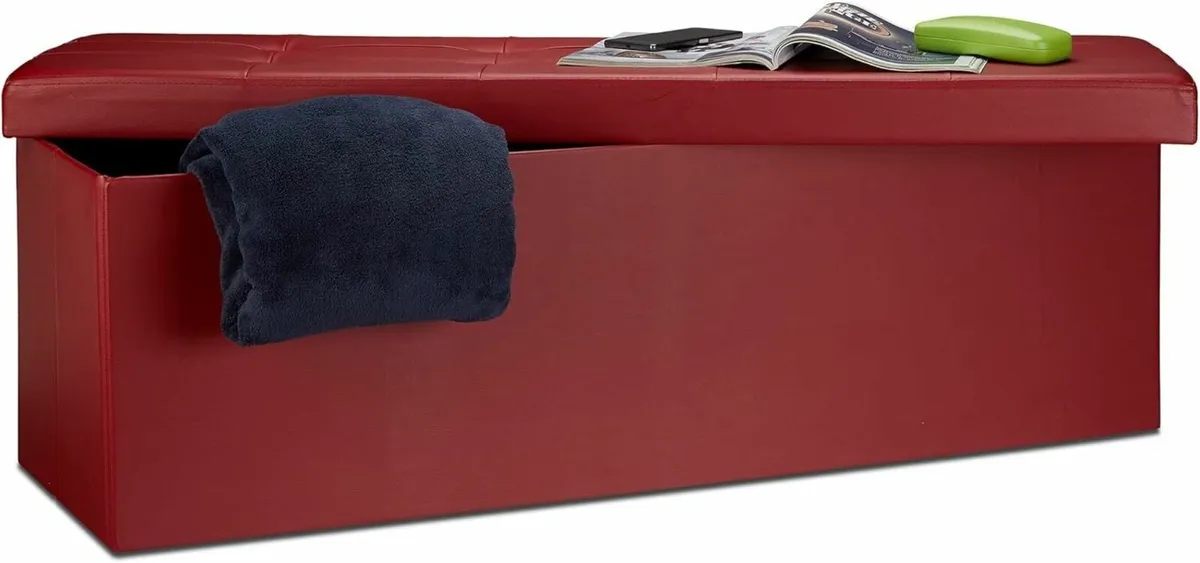 Folding Storage Ottoman XL 38 x 114 cm Sturdy - Image 1
