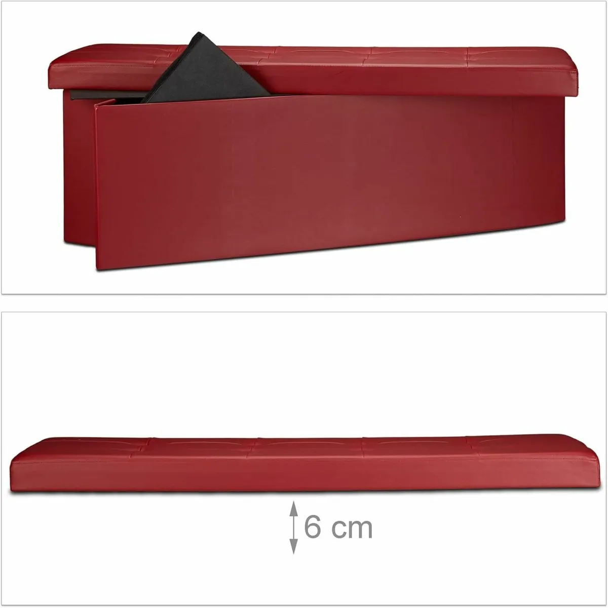 Folding Storage Ottoman XL 38 x 114 cm Sturdy - Image 4