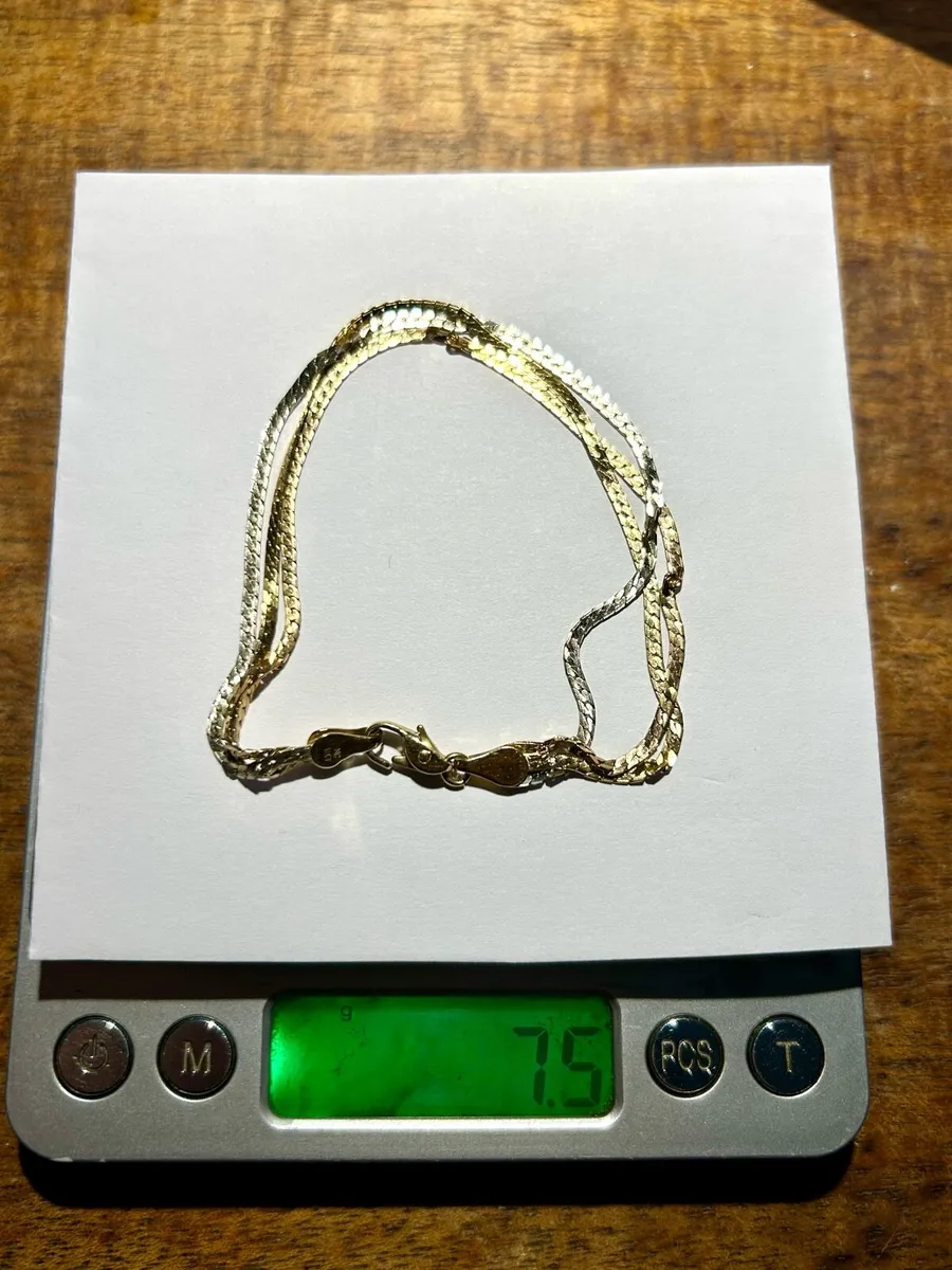 18ct Gold Multi Strand Snake Bracelet 7.5g - Image 4