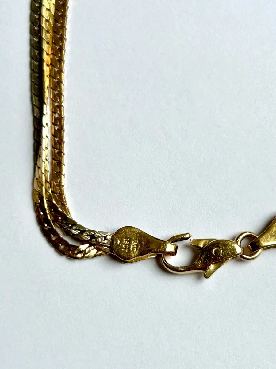 18ct Gold Multi Strand Snake Bracelet 7.5g - Image 3