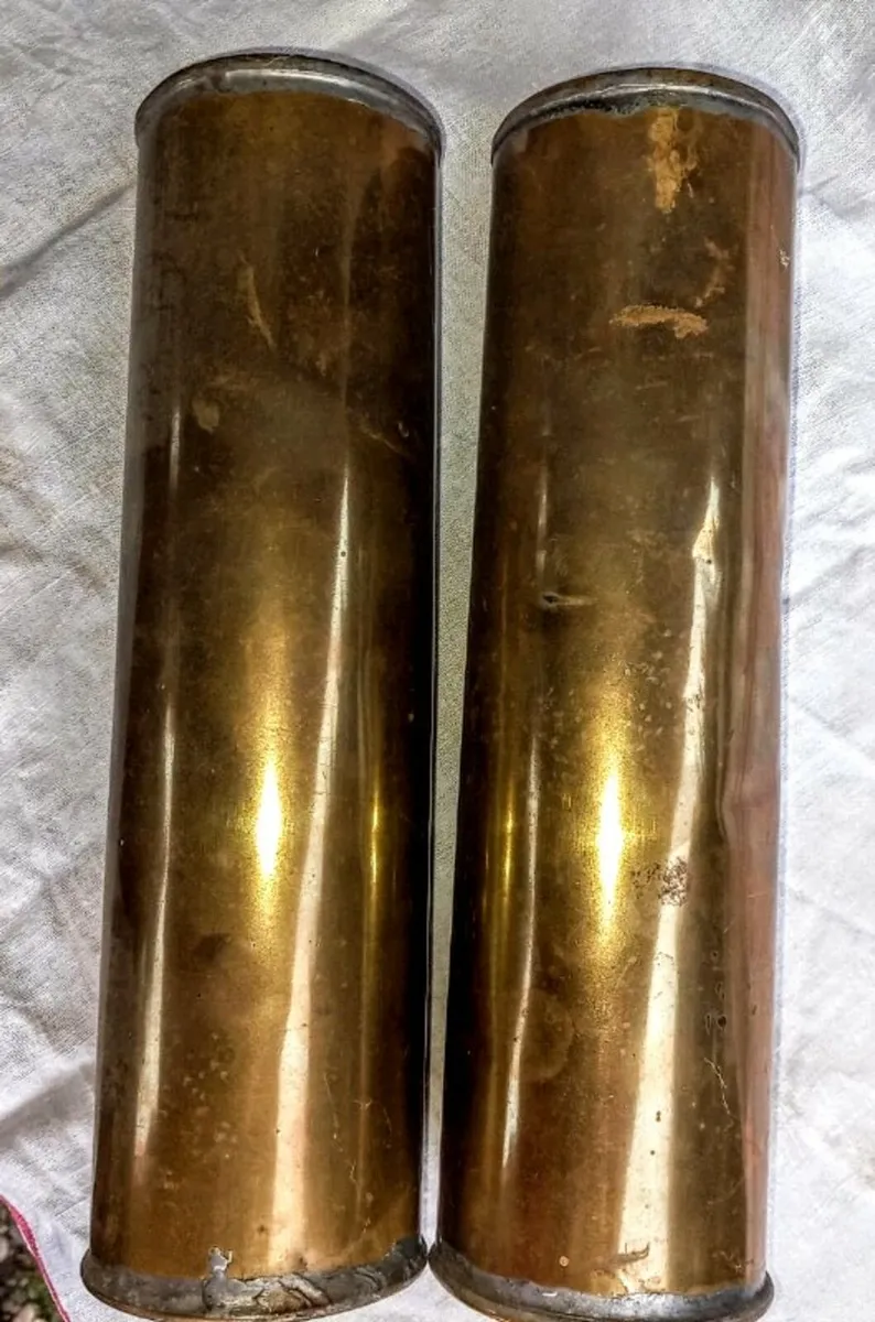 Pair of antique brass hot water bottle - Image 4