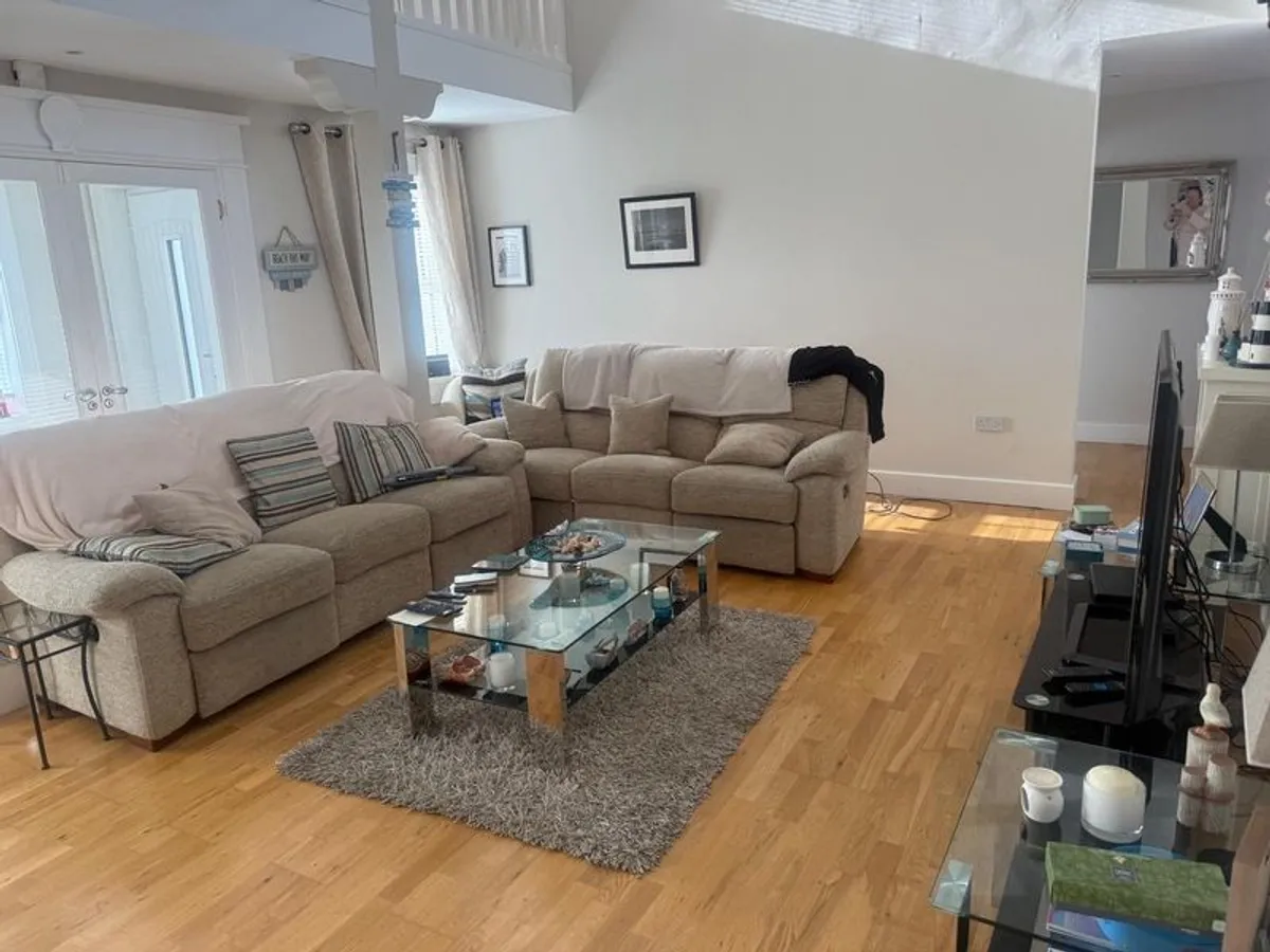 3 Seater Recliner Cream Couches X 2 - COLLECTION ONLY - Image 2