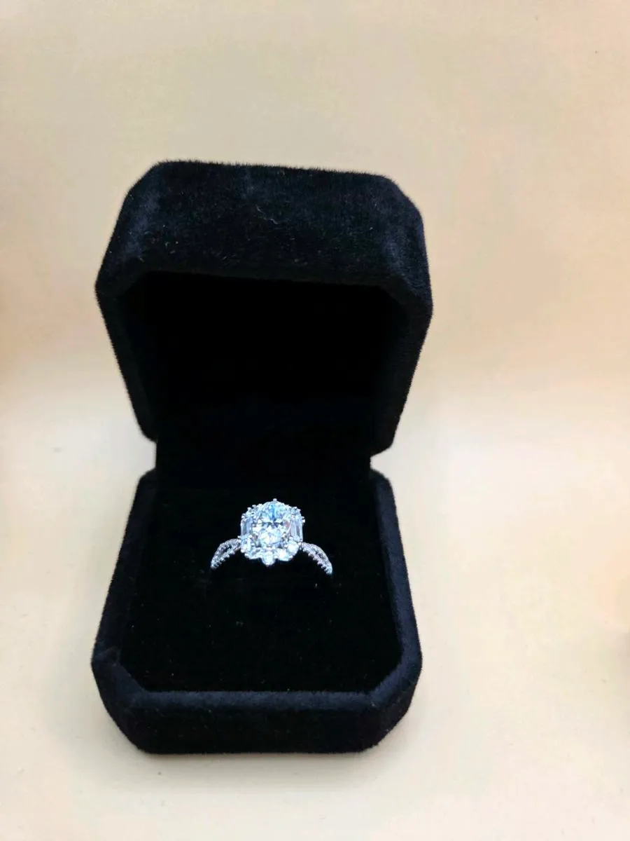 Sterling silver diamond ring - Image 2