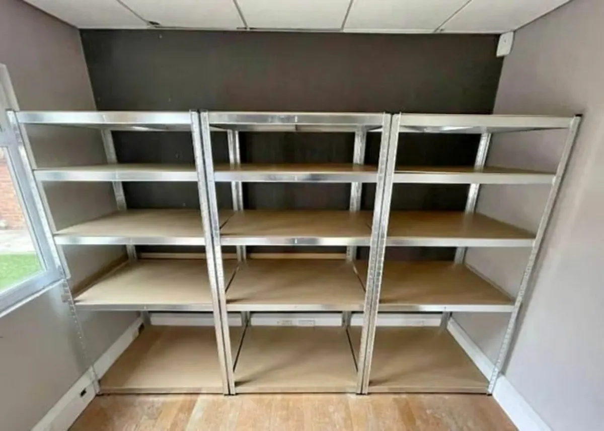 5 Tier Shelving Units With Galvanised Frames - Image 3