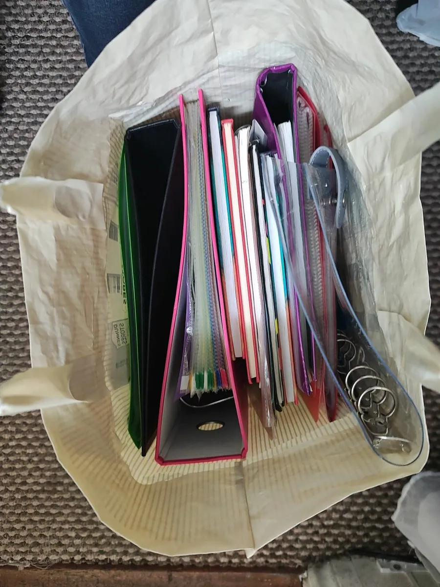 Folders and plastic pockets