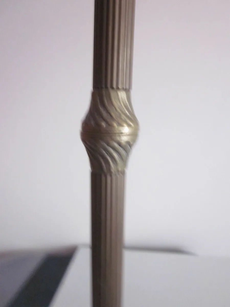 Antique Embossed Brass Ornate Standing  Ashtray - Image 3