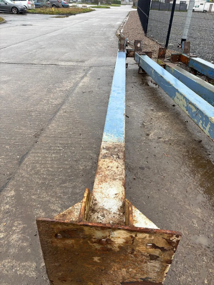 Steel uprights 8” x 8” x 18ft long 4no - Image 1