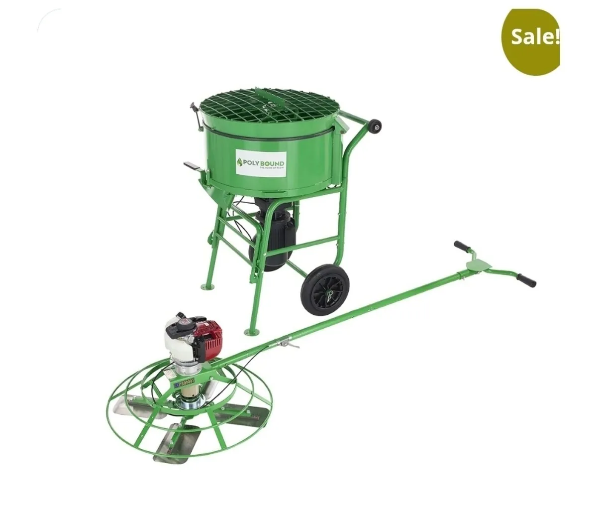 Resin bound mixer and power trowel
