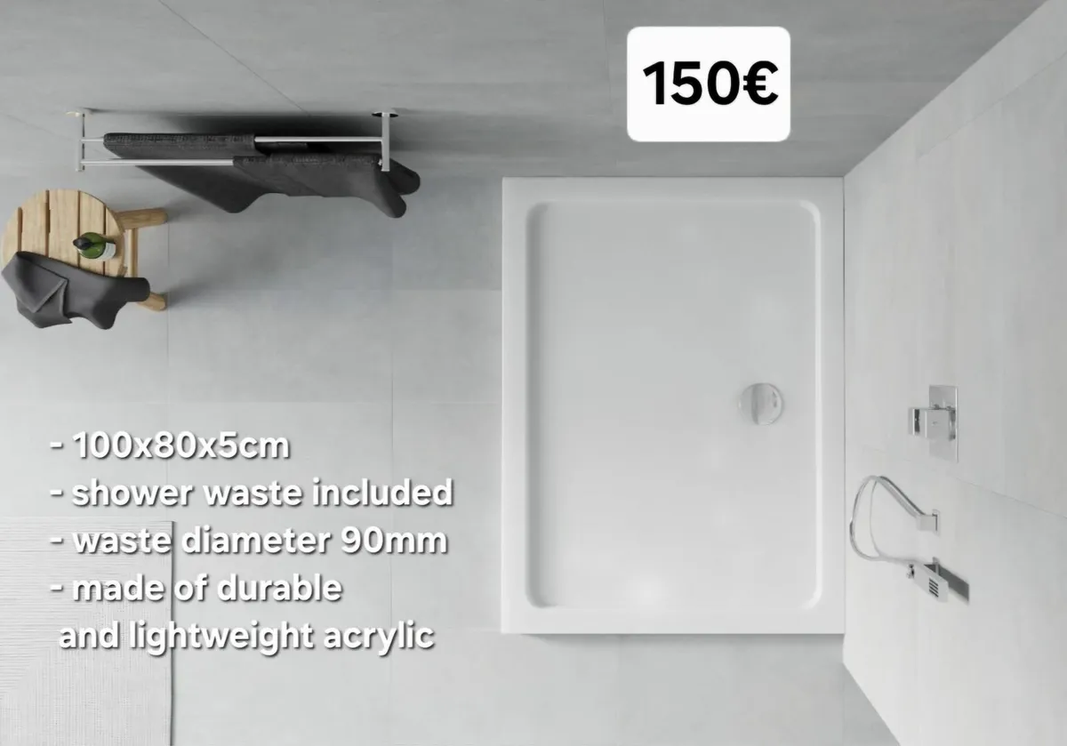 Shower Tray 100x80cm - Image 1