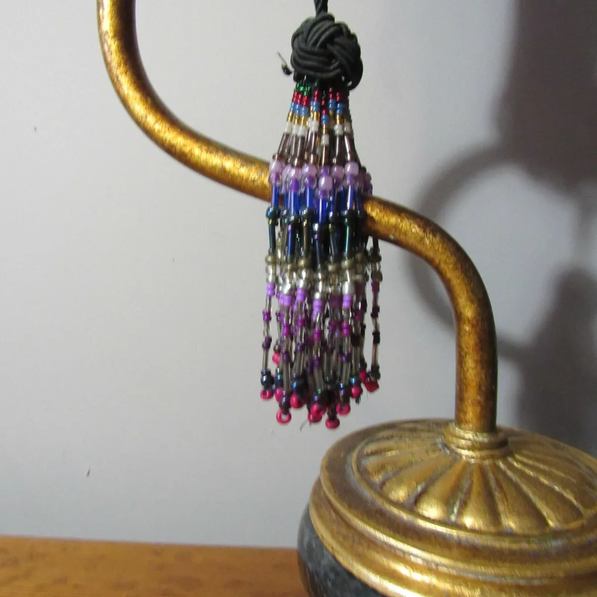 Pair of Decorative Table Lamps with Fringe Shades - Image 2