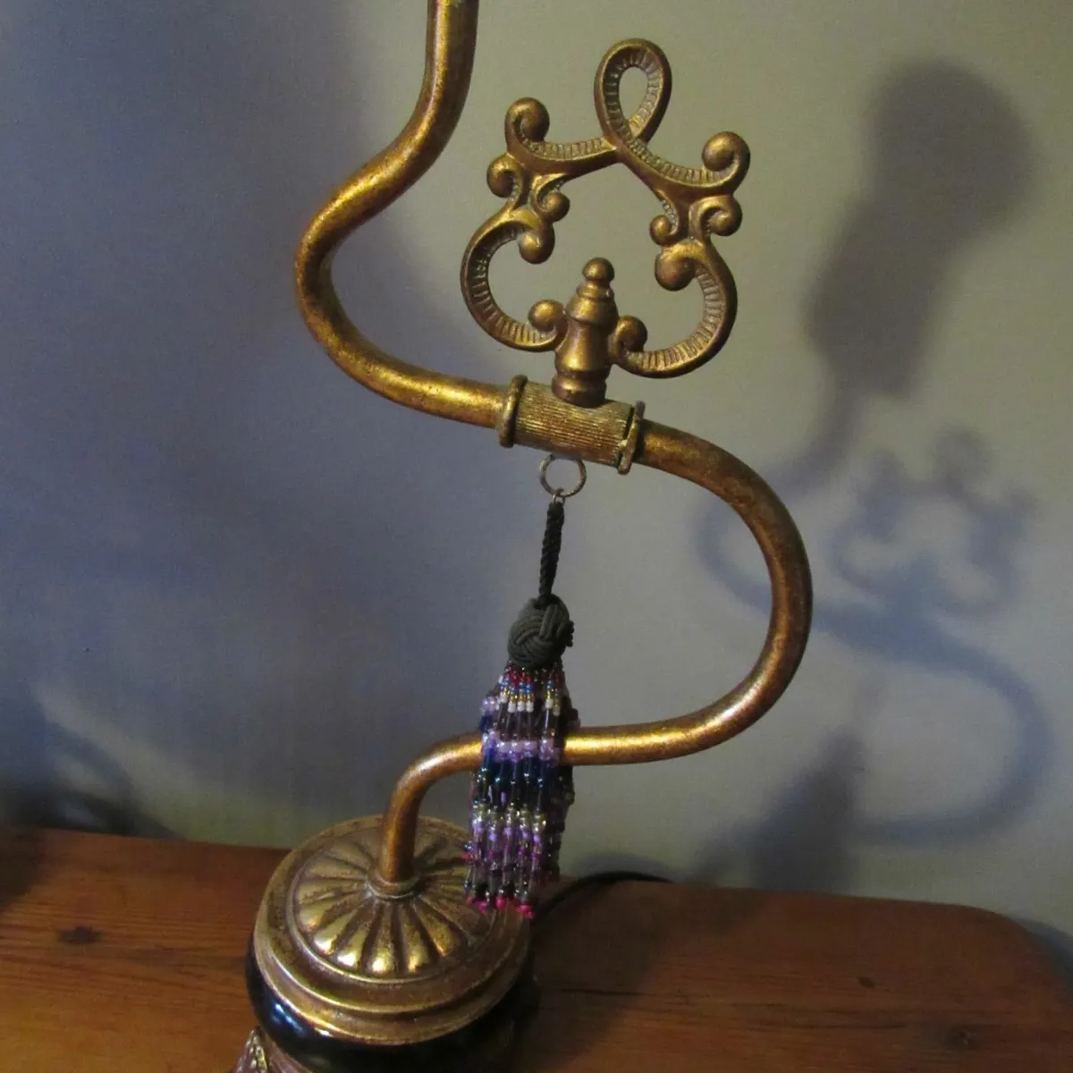 Pair of Decorative Table Lamps with Fringe Shades - Image 3