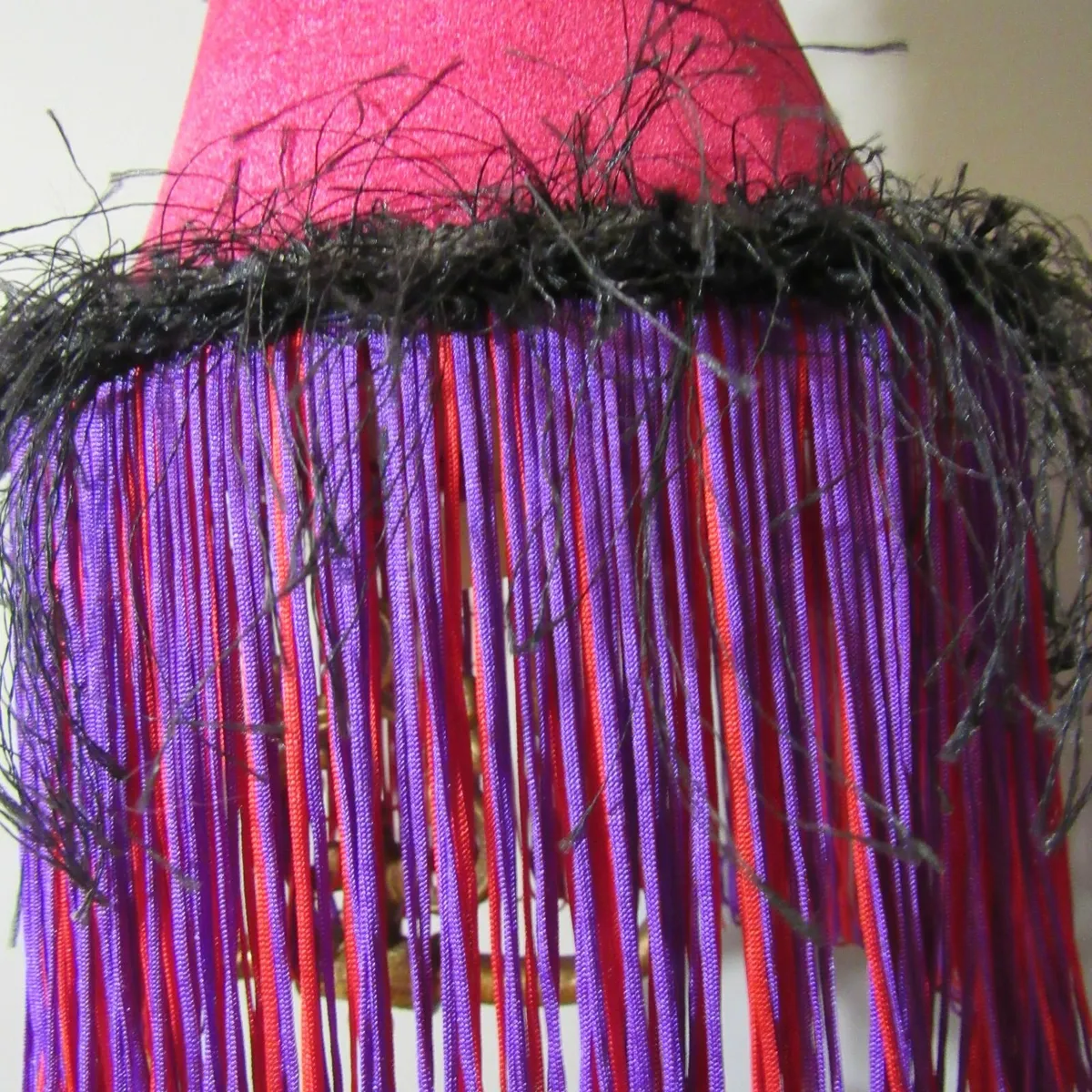 Pair of Decorative Table Lamps with Fringe Shades - Image 4