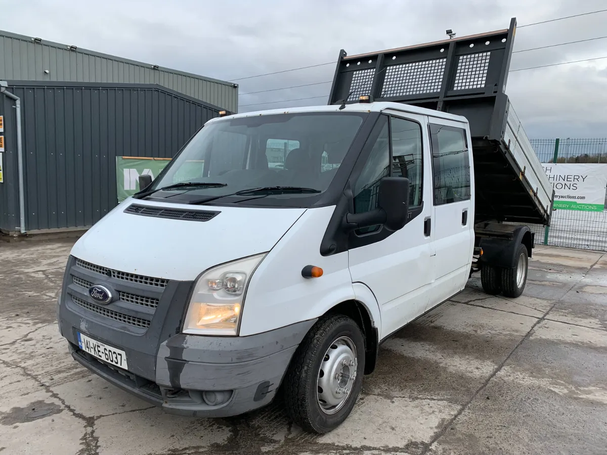 2014 FORD TRANSIT CREW CAB TIPPER FOR AUCTION - Image 1