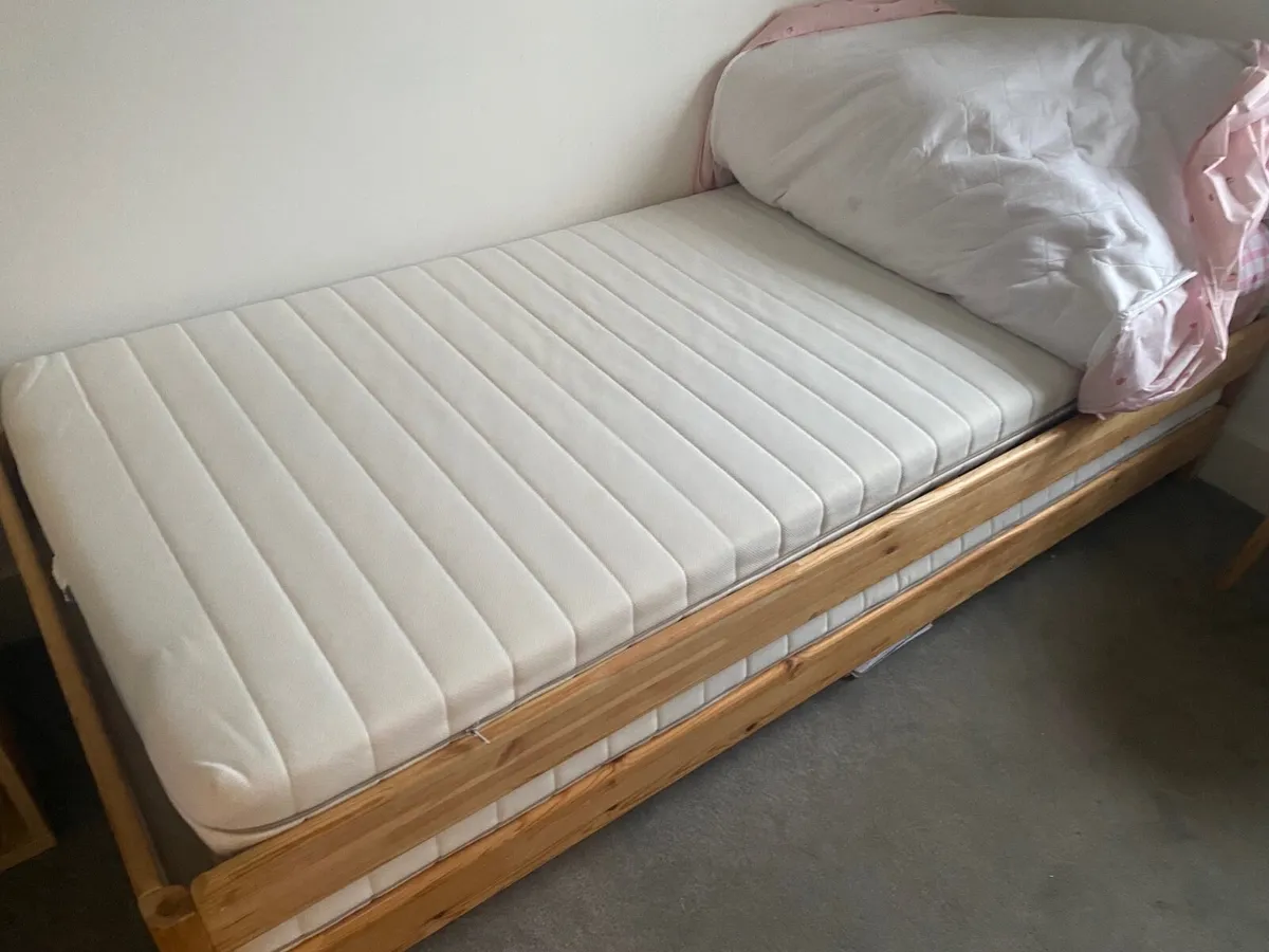 2 Stackable IKEA Single Beds with Mattresses - Image 4
