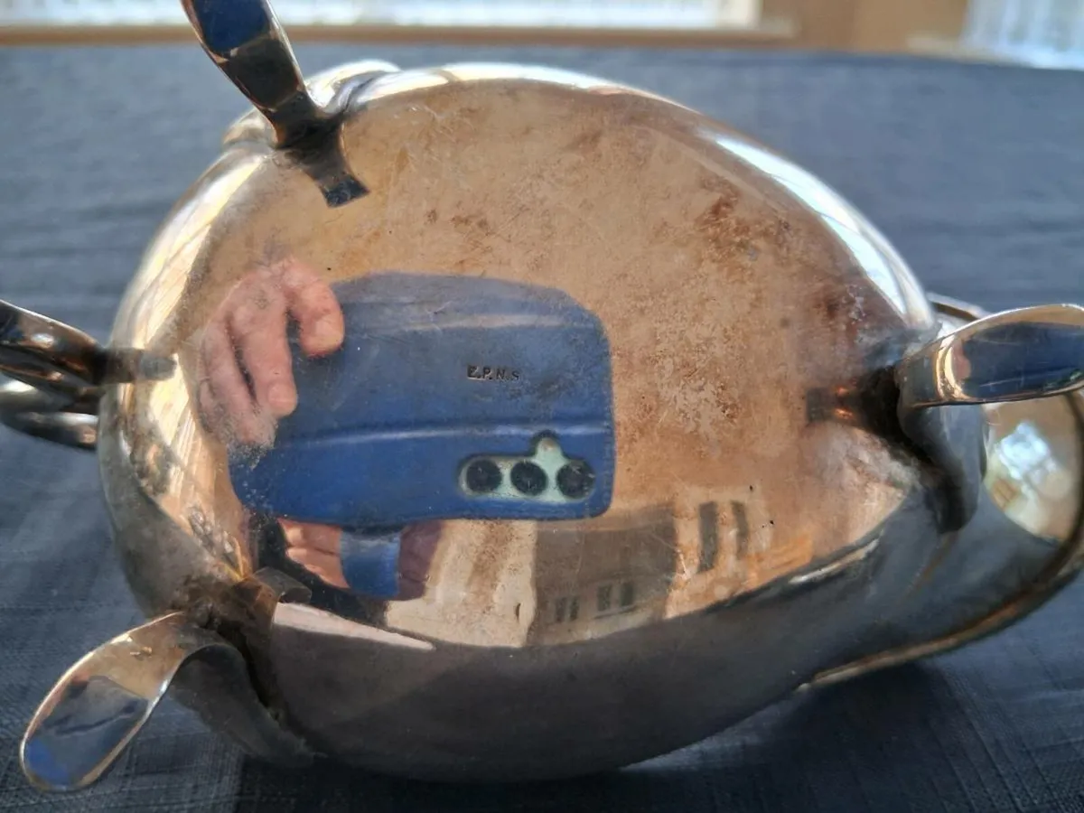 Large Silver Plated Gravy Boat - Image 2