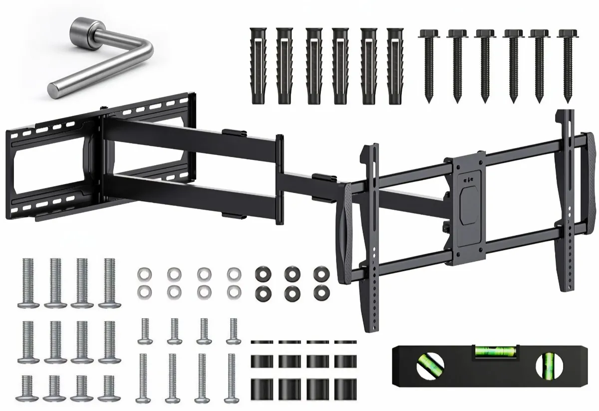 Tv Wall Mount Bracket Tilt Swivel Long Arm 43-95" - Image 1