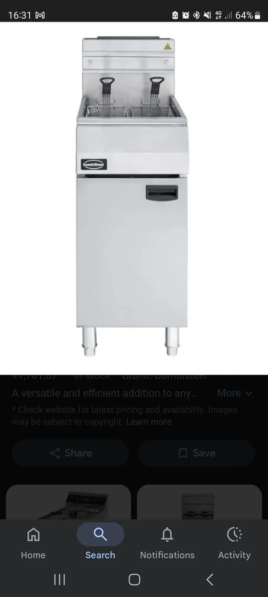 Brand New Combisteel Fryers, griddle and Fridge - Image 1