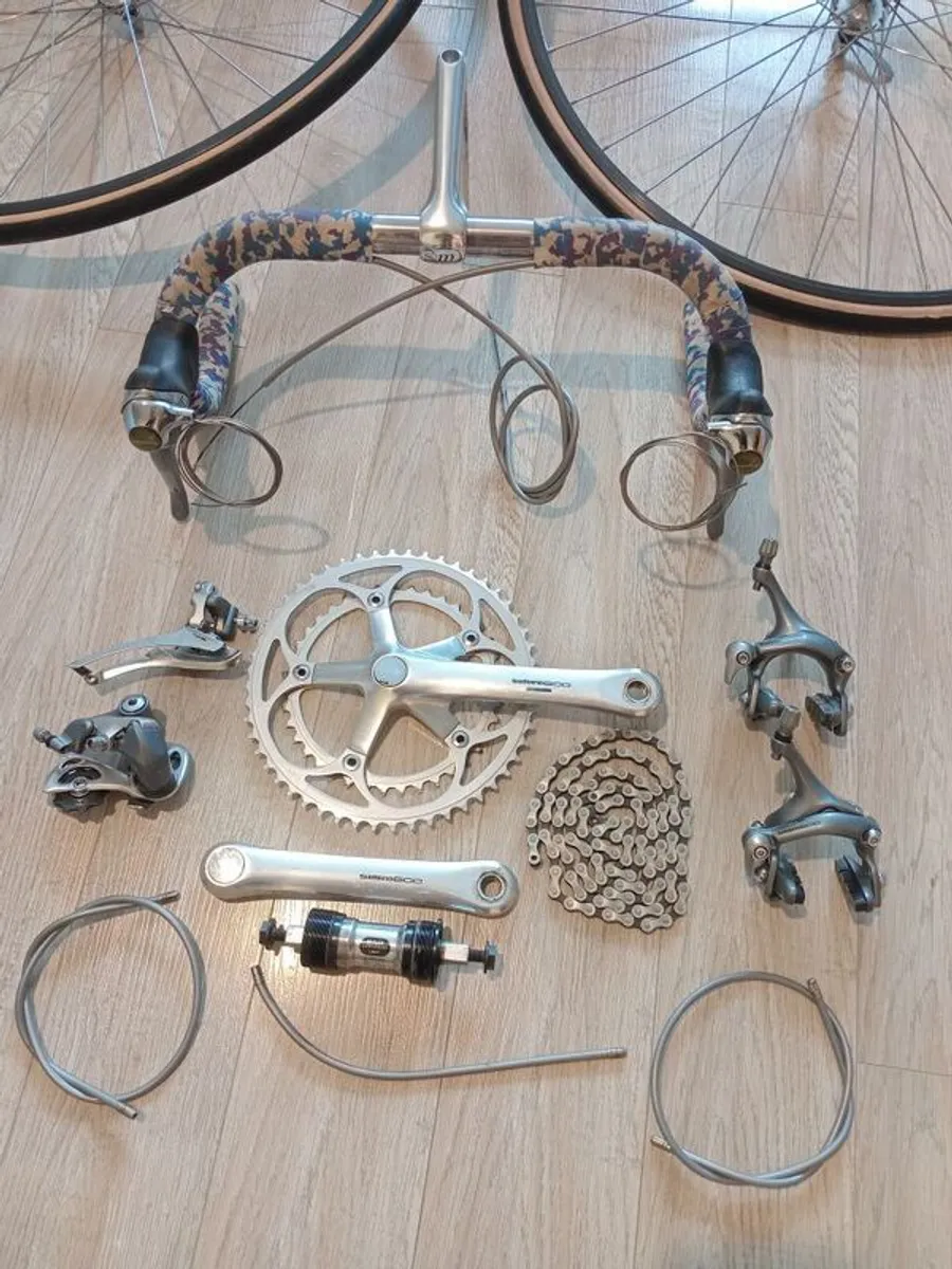 Two Shimano 600 8 sp Groupsets & Wheelsets - Image 1