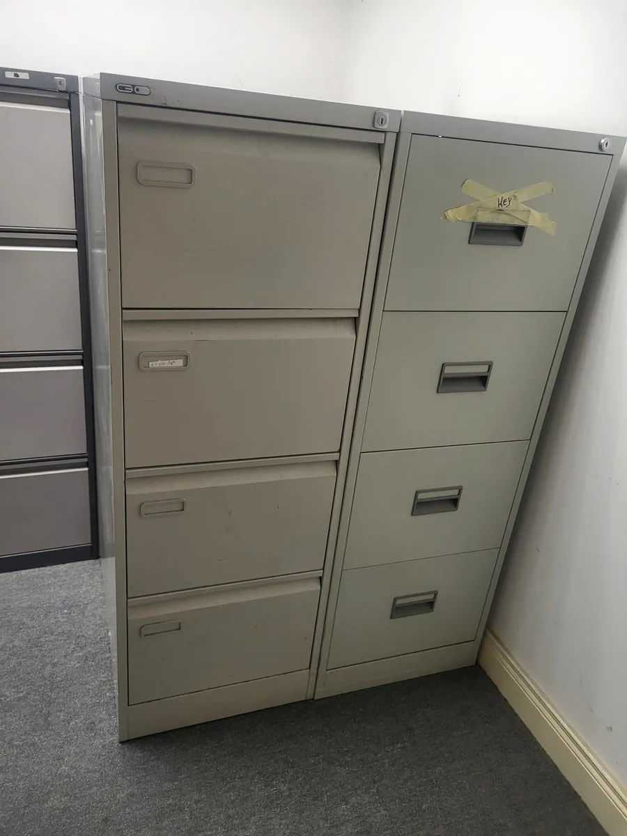 2nd hand 4 drawer metal filing cabinets