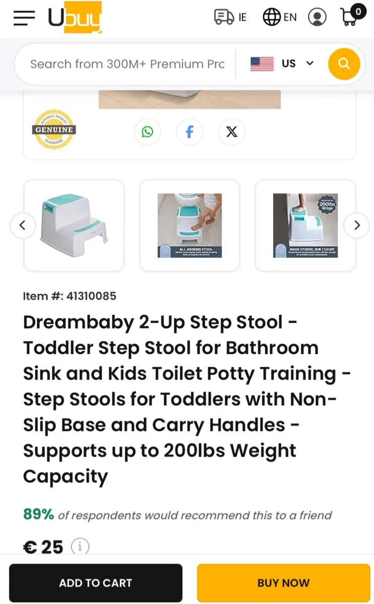 ***For Free** Dream baby 2 Up step stool - Image 1