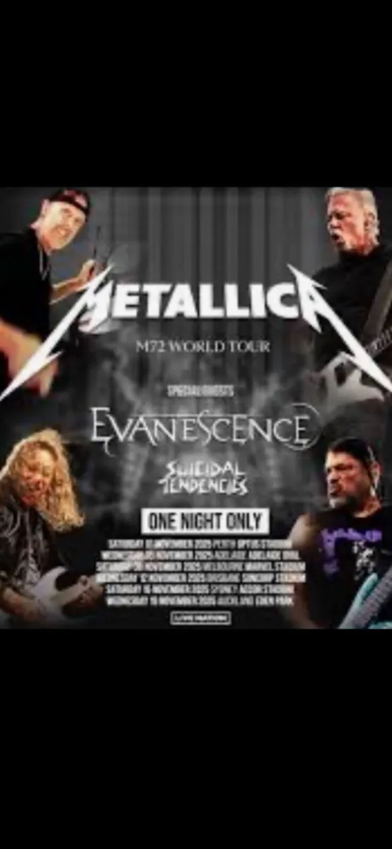 Metallica/Sombr/katy Perry tickets - Image 2
