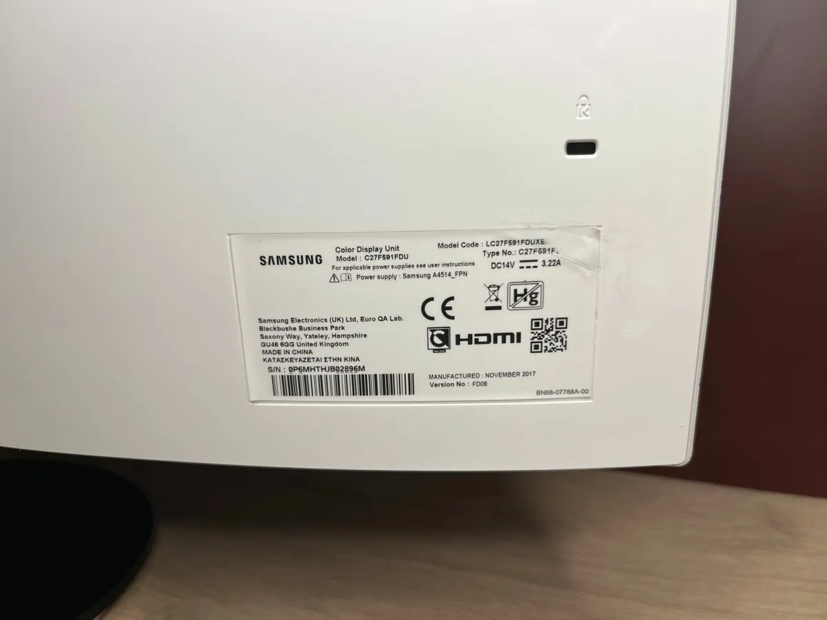 Samsung 27” Curved Monitor (CF591) – Full HD - Image 4