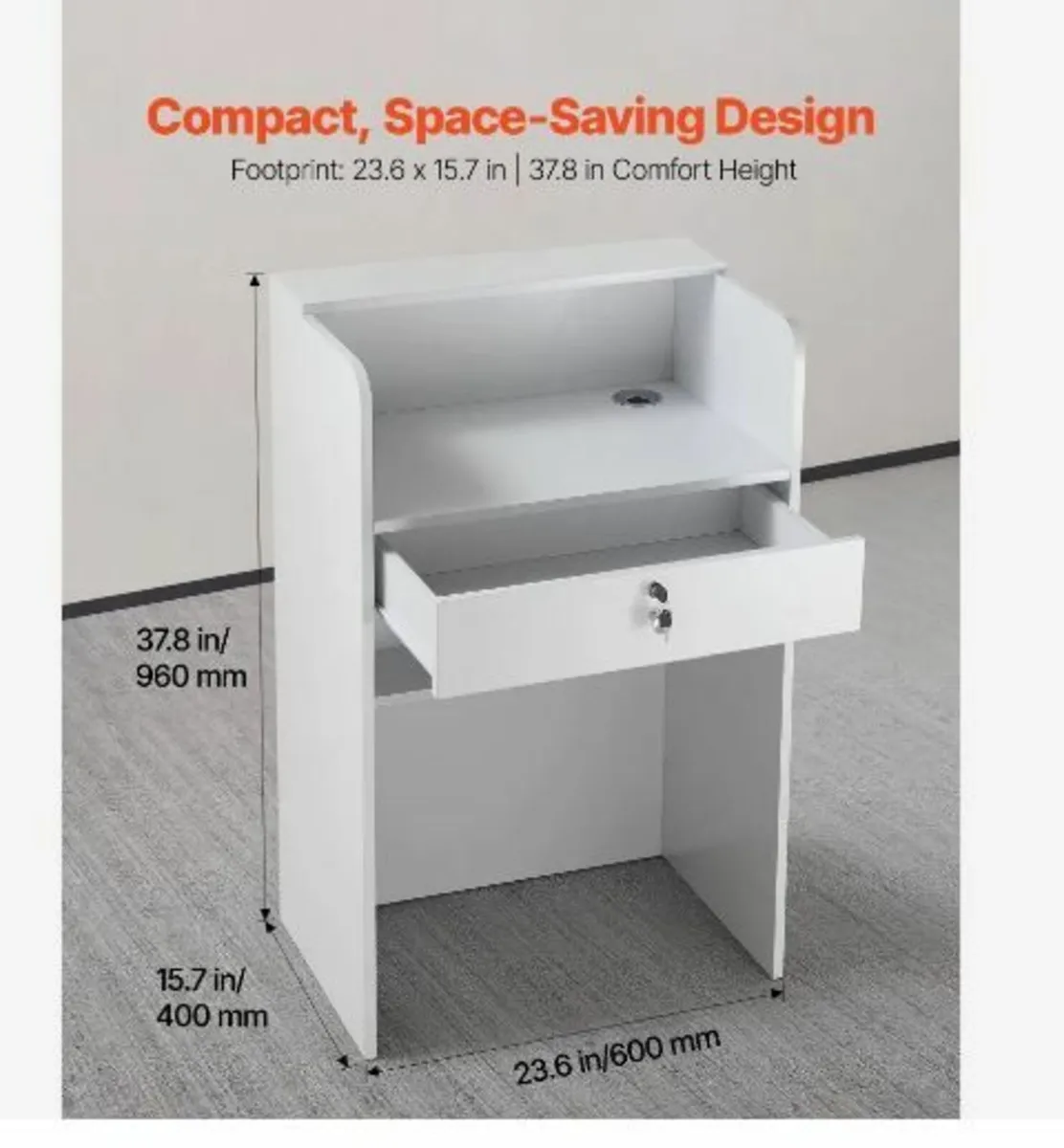 Reception Desk, 60 cm - Image 3