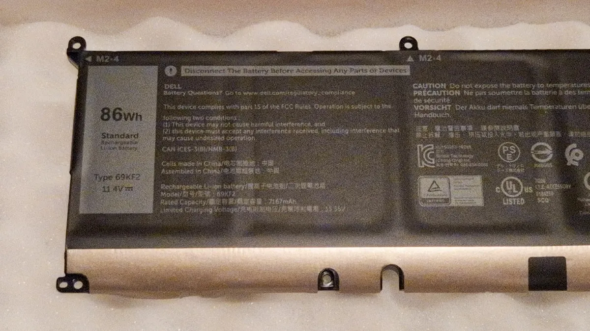 Laptop battery 86Wh, 69KF2 - Image 1
