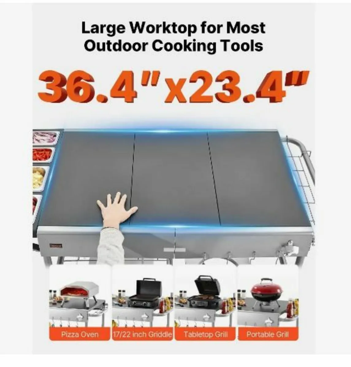 Outdoor Grill Cart, 925 x 595 x 25mm - Image 2