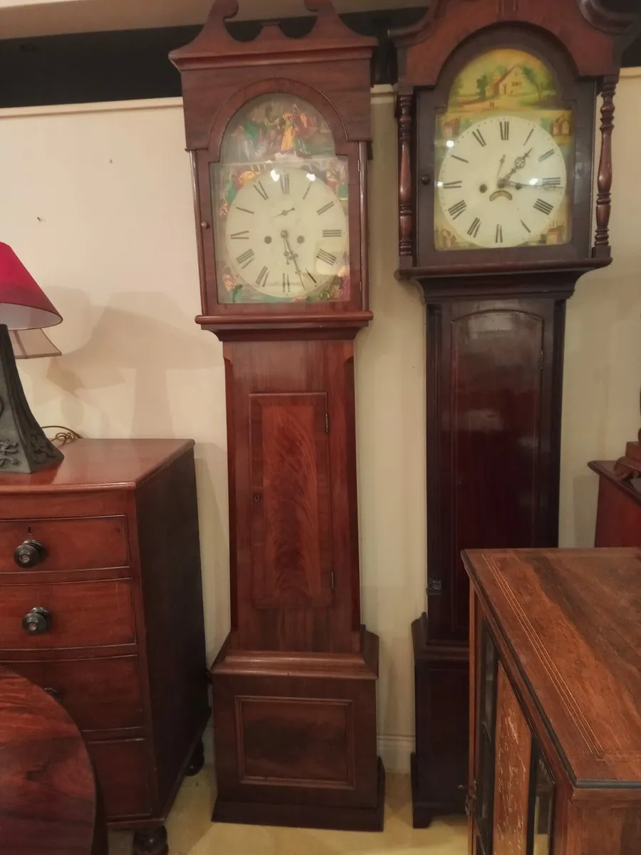 19th century grandfather clock - Image 1