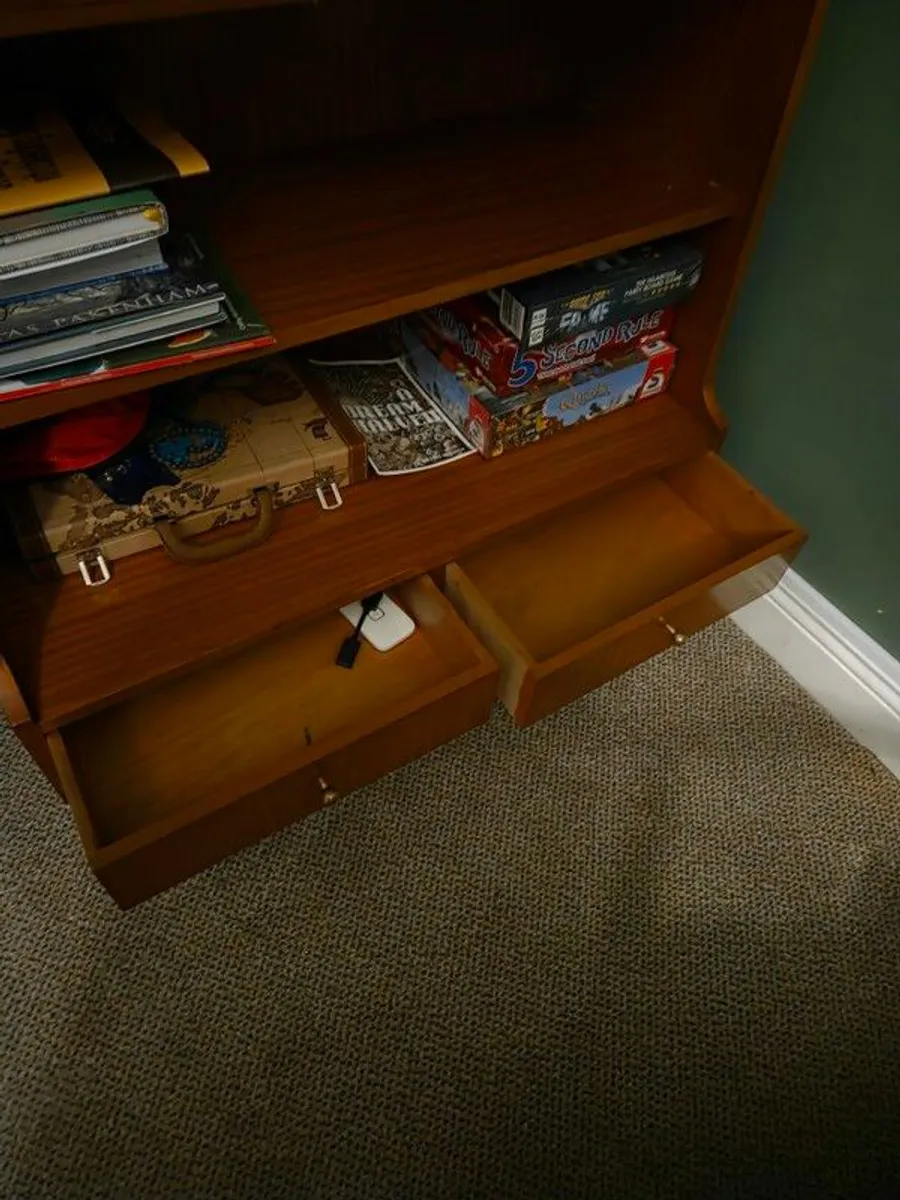 Mid Century Glazed Display Cabinet with drawers - Image 2