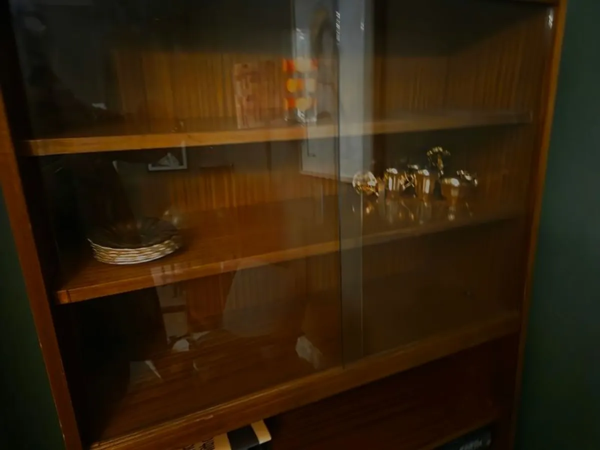 Mid Century Glazed Display Cabinet with drawers - Image 3