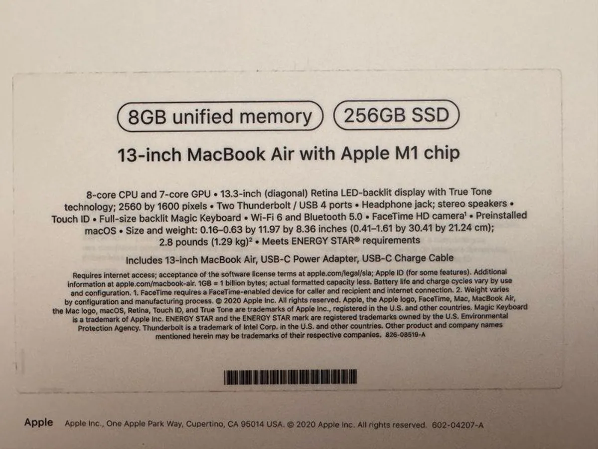 MacBook Air M1 13.3 with Magic Mouse boxed - Image 2