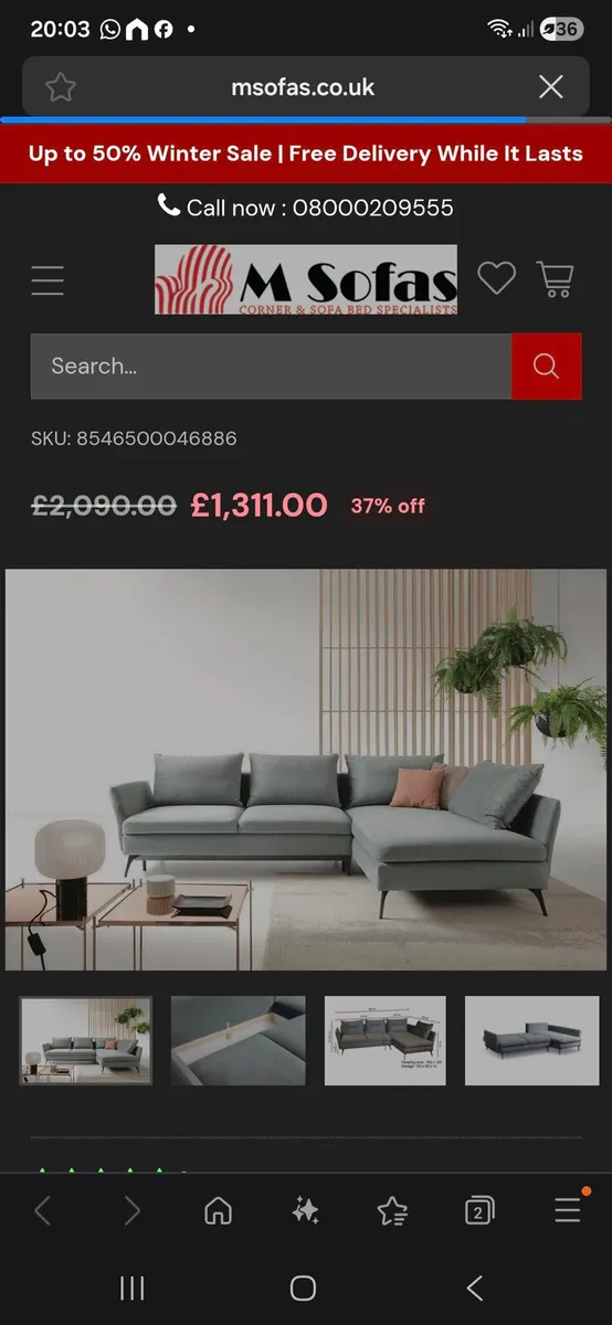 Calabria Corner Sofa Bed with Storage - Image 1