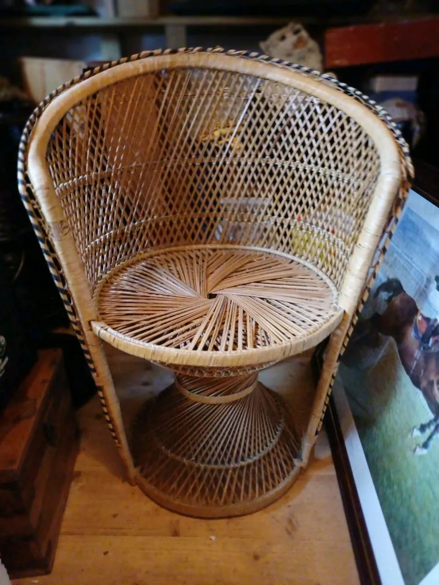 1970s Wicker Chair - Image 3