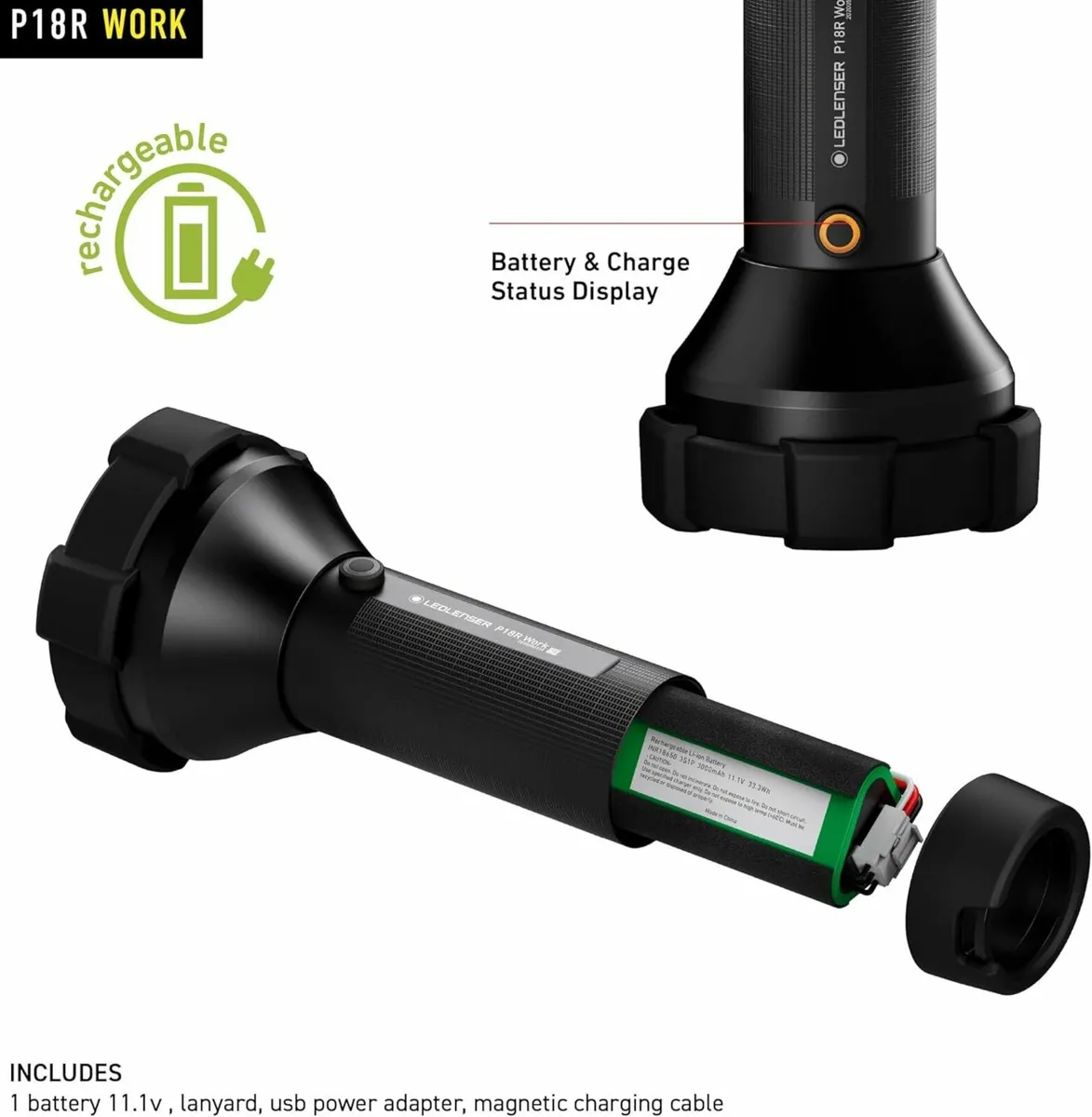 LEDLENSER P18R Work, rechargeable flashlight, NEW - Image 2