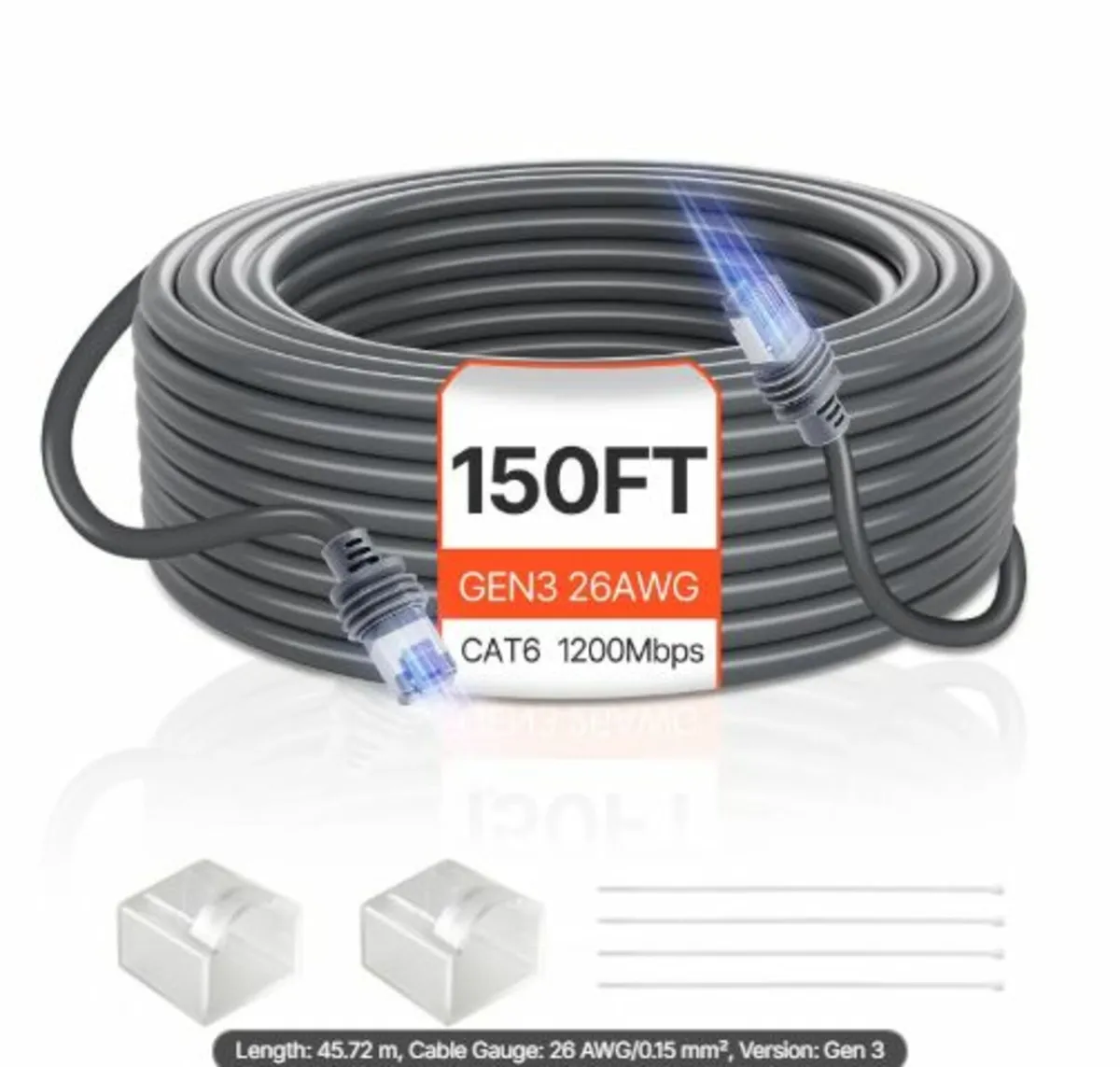 Starlink Gen 3 Cable 150 FT / 45.72 m Extension - Image 1