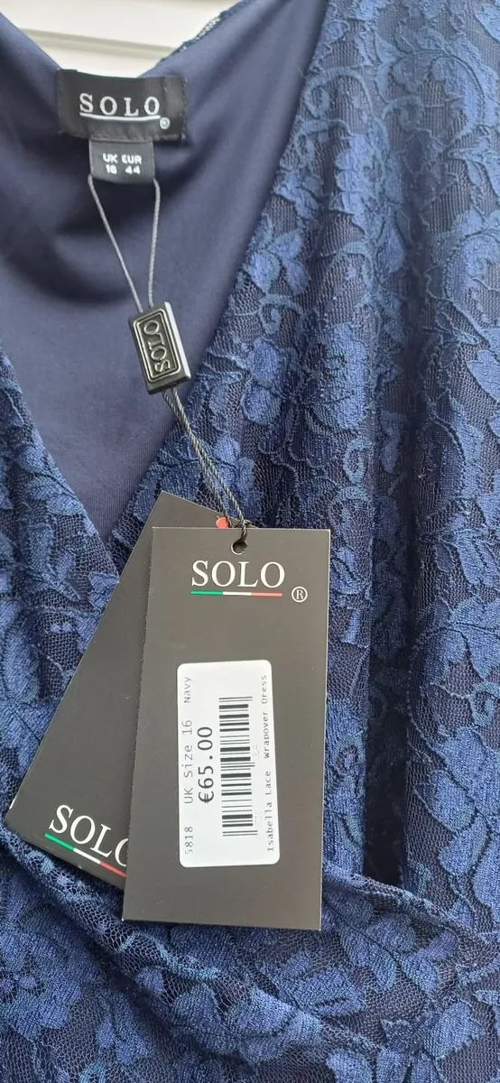 Navy lace wrap dress size 16 - Image 2