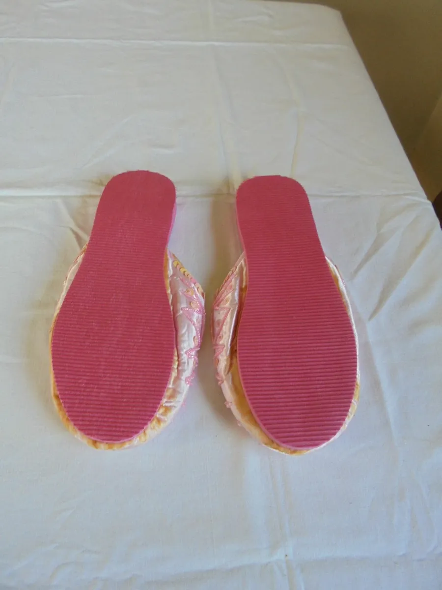 Ladies Pink Beaded Mules for Sale - Image 2