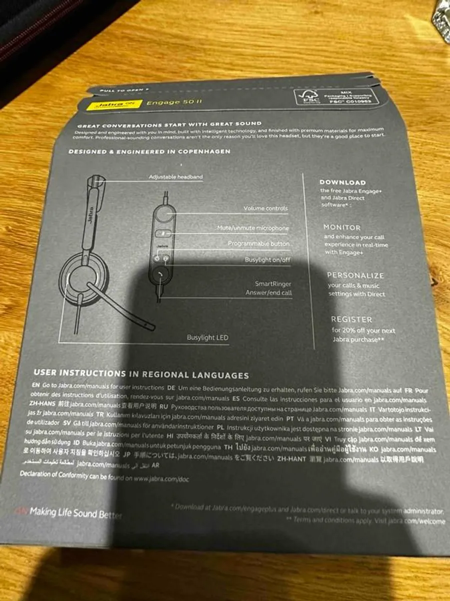 Jabra Engage 50 II USB-C STEREO Professional Headset Brand New, Sealed - Image 2