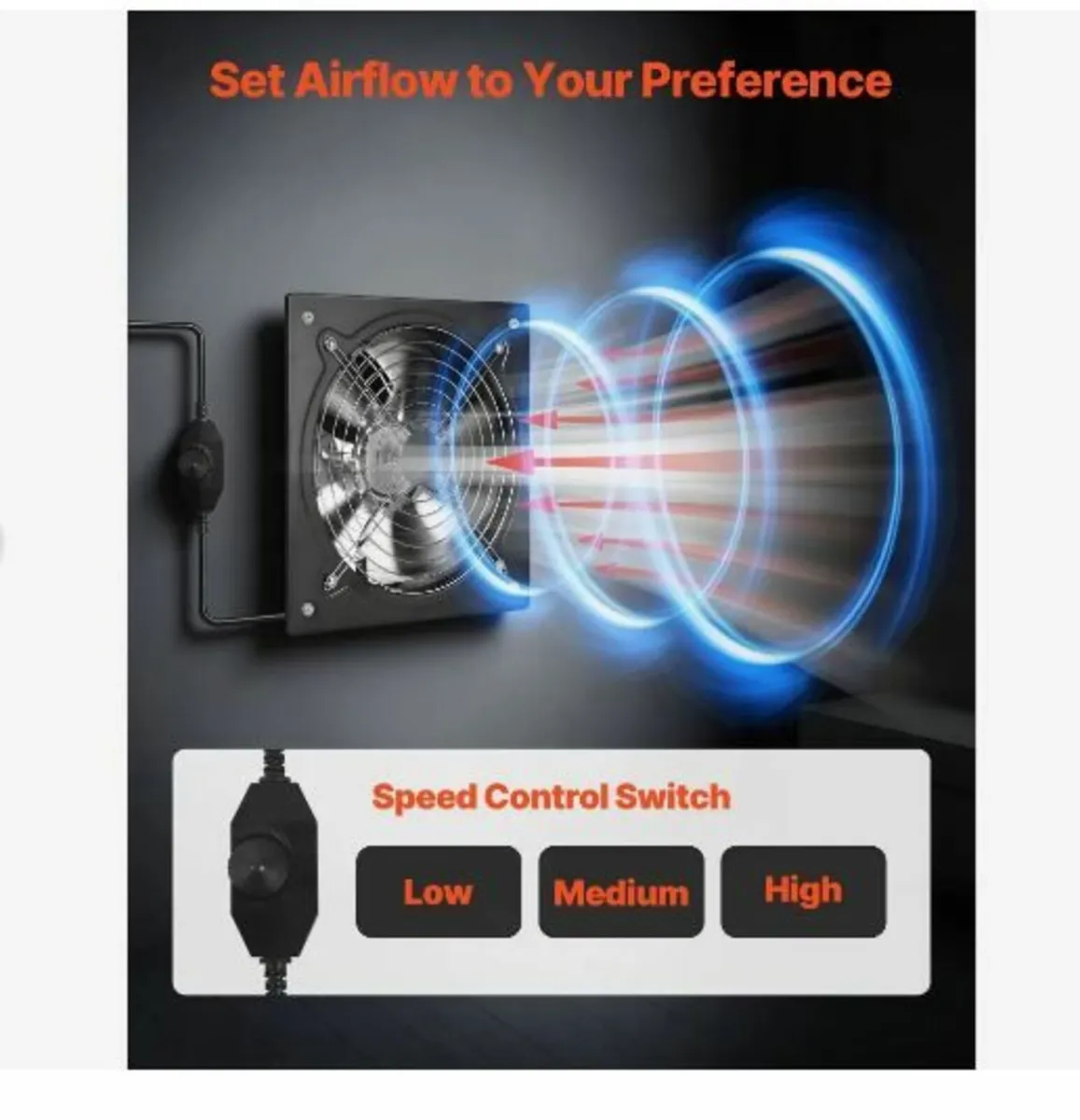 30.5 cm Exhaust Fan, 1558 CFM High Velocity - Image 3