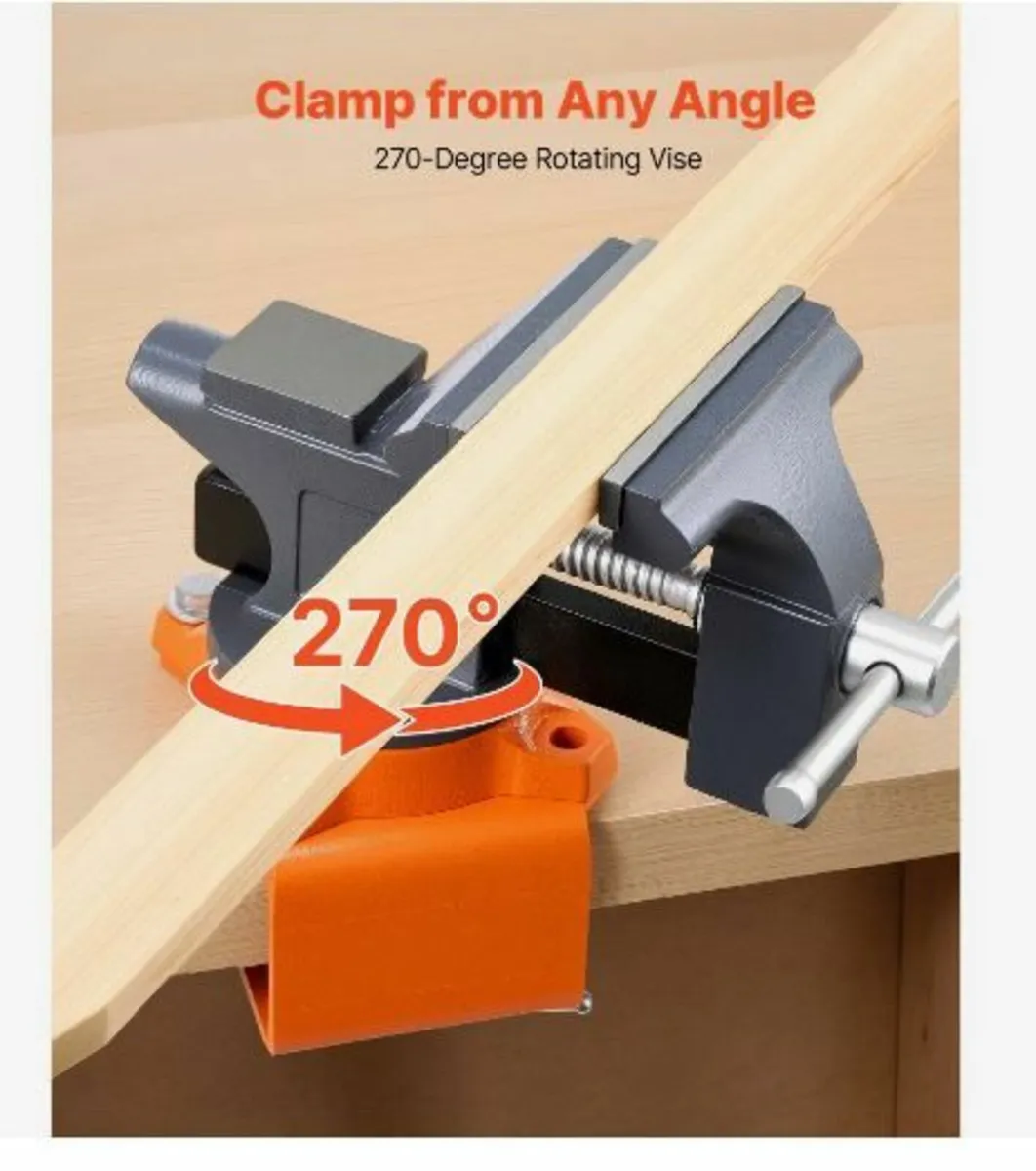 Bench Vise, 4.5 Inch, Portable Workbench - Image 3
