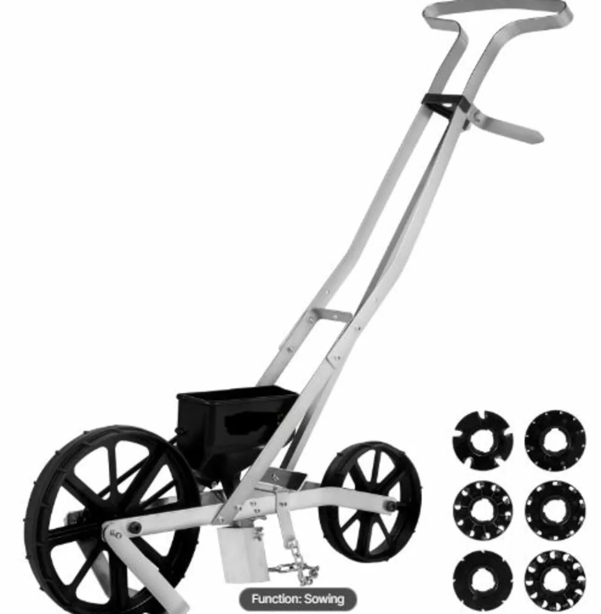 Garden Seeder, Metal Precision Garden Push Seeder - Image 1