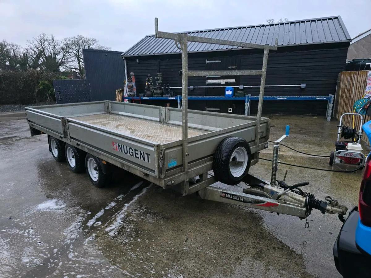 16ft tri axle nugent dropside trailer - Image 1