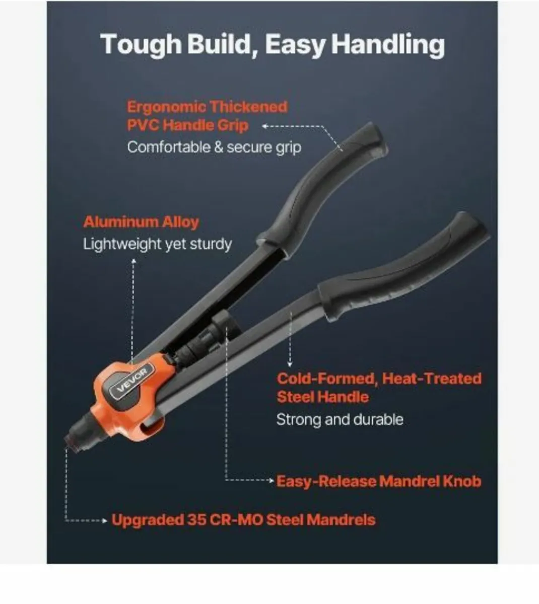 Rivet Nut Tool Kit, 420 mm Rivnut Tool Kit, - Image 2