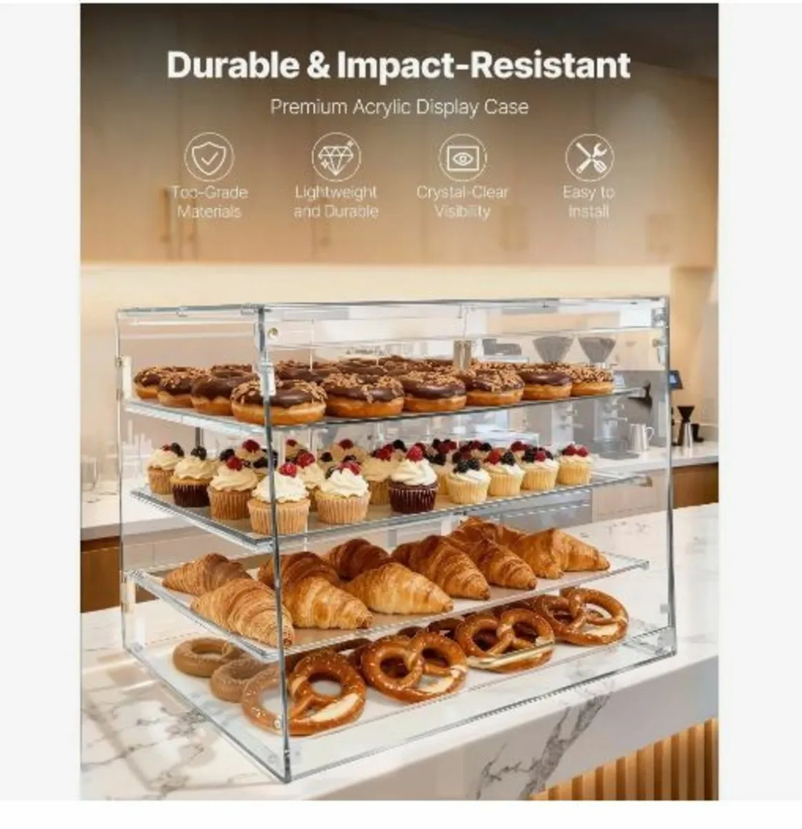 Bakery Display Case, 4-Tier Commercial - Image 3