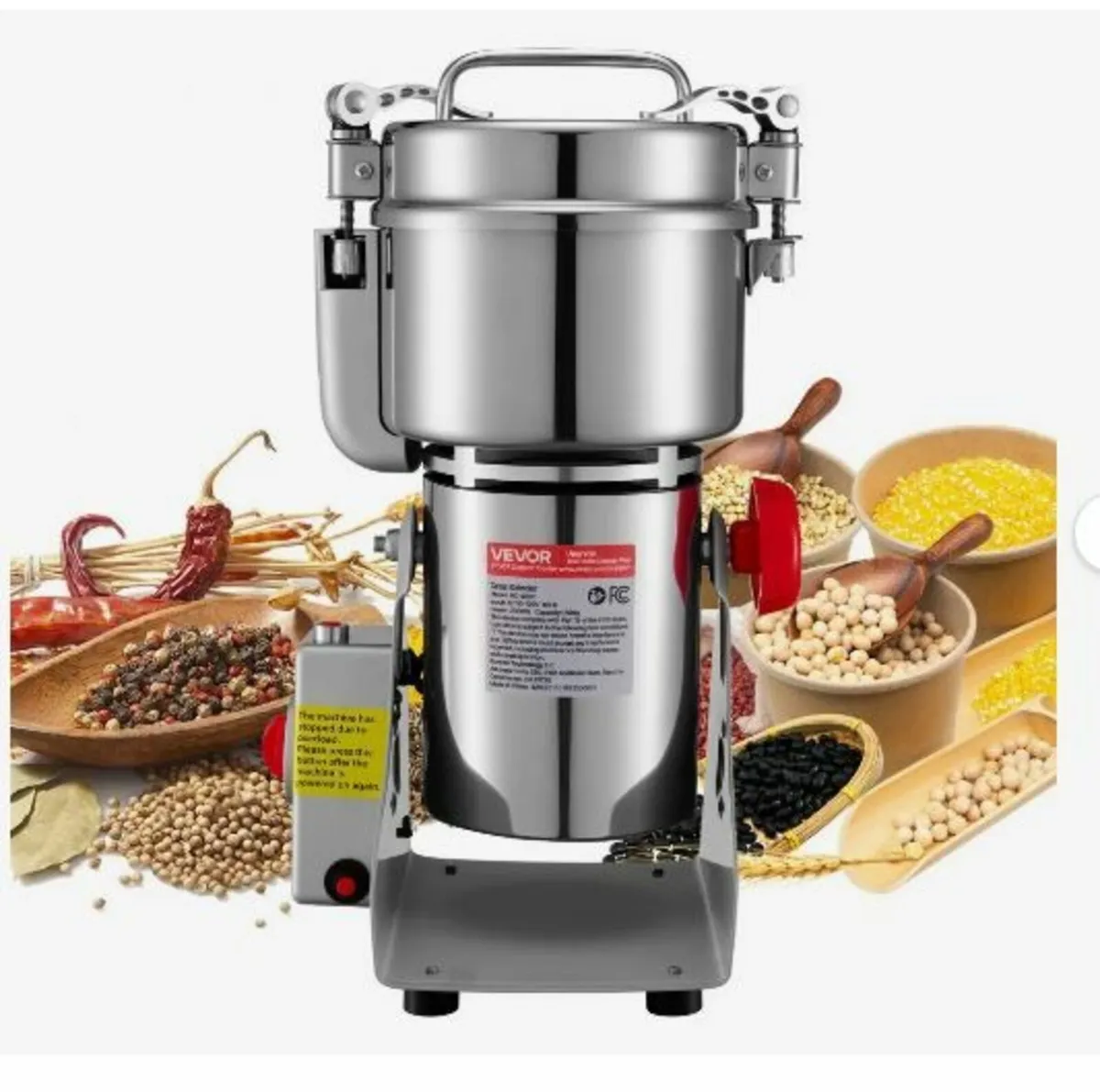Electric Grain Mill Grinder, 800g Commercial - Image 3