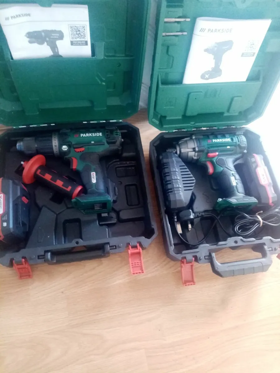 2 Parkside Battery Drills - Image 1
