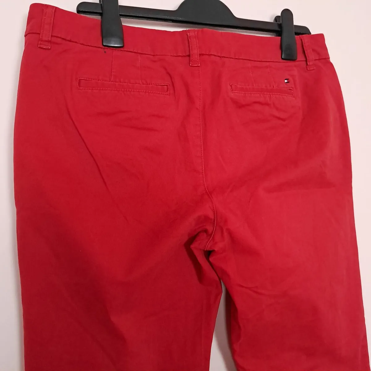 Tommy Hilfiger Red Cropped Slim Fit Trousers 14UK - Image 3