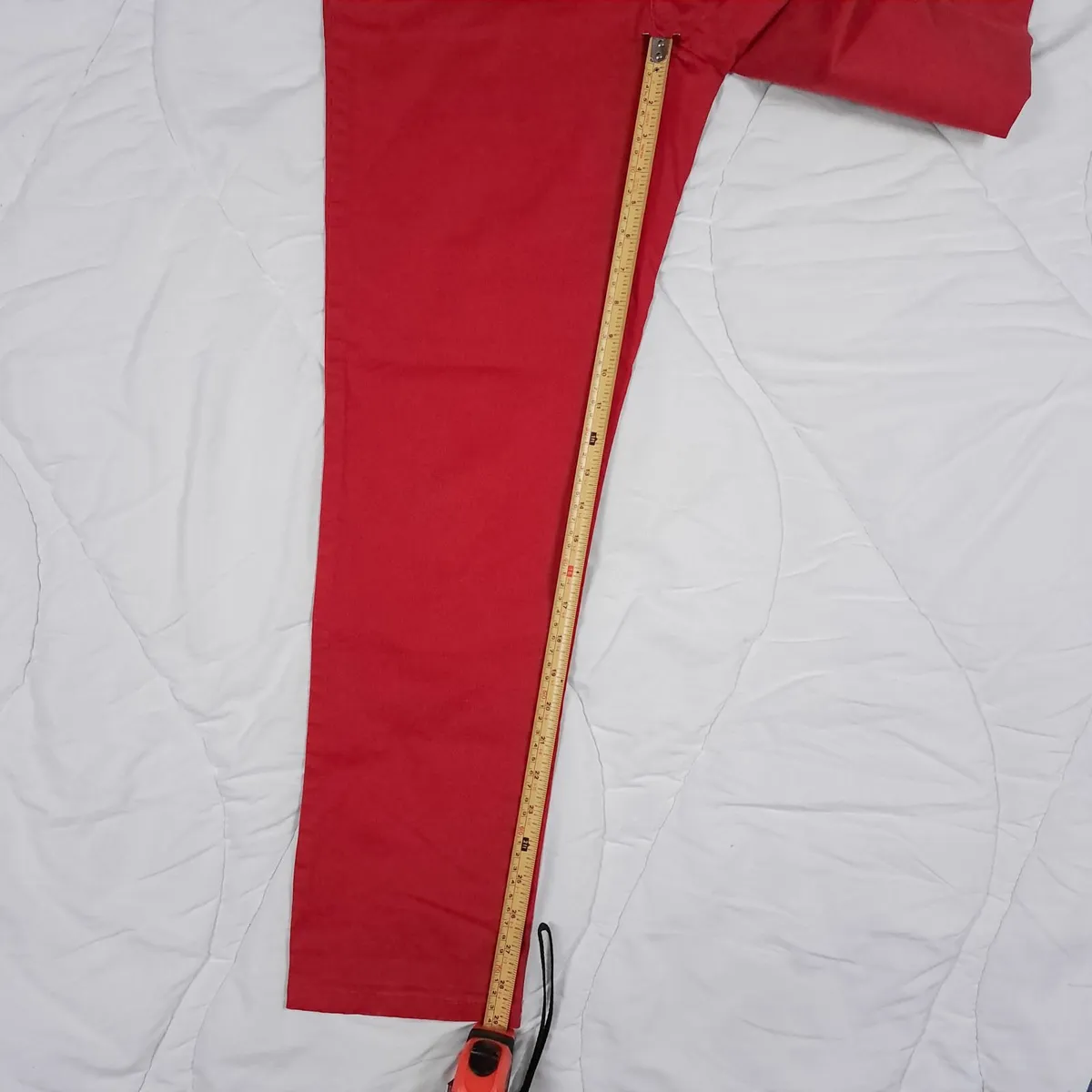 Tommy Hilfiger Red Cropped Slim Fit Trousers 14UK - Image 4